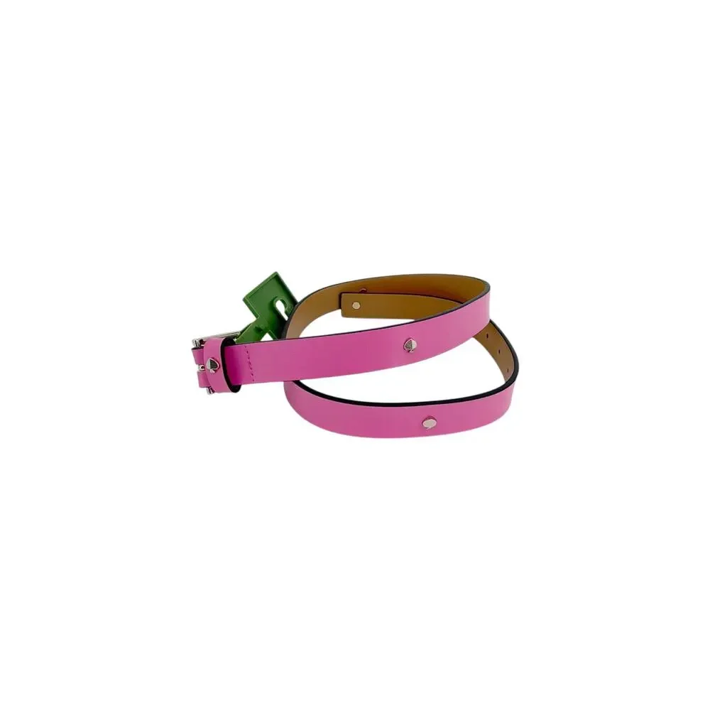 KATE SPADE New York Spade Belt in Rhododendron Grove / Pale Gold M